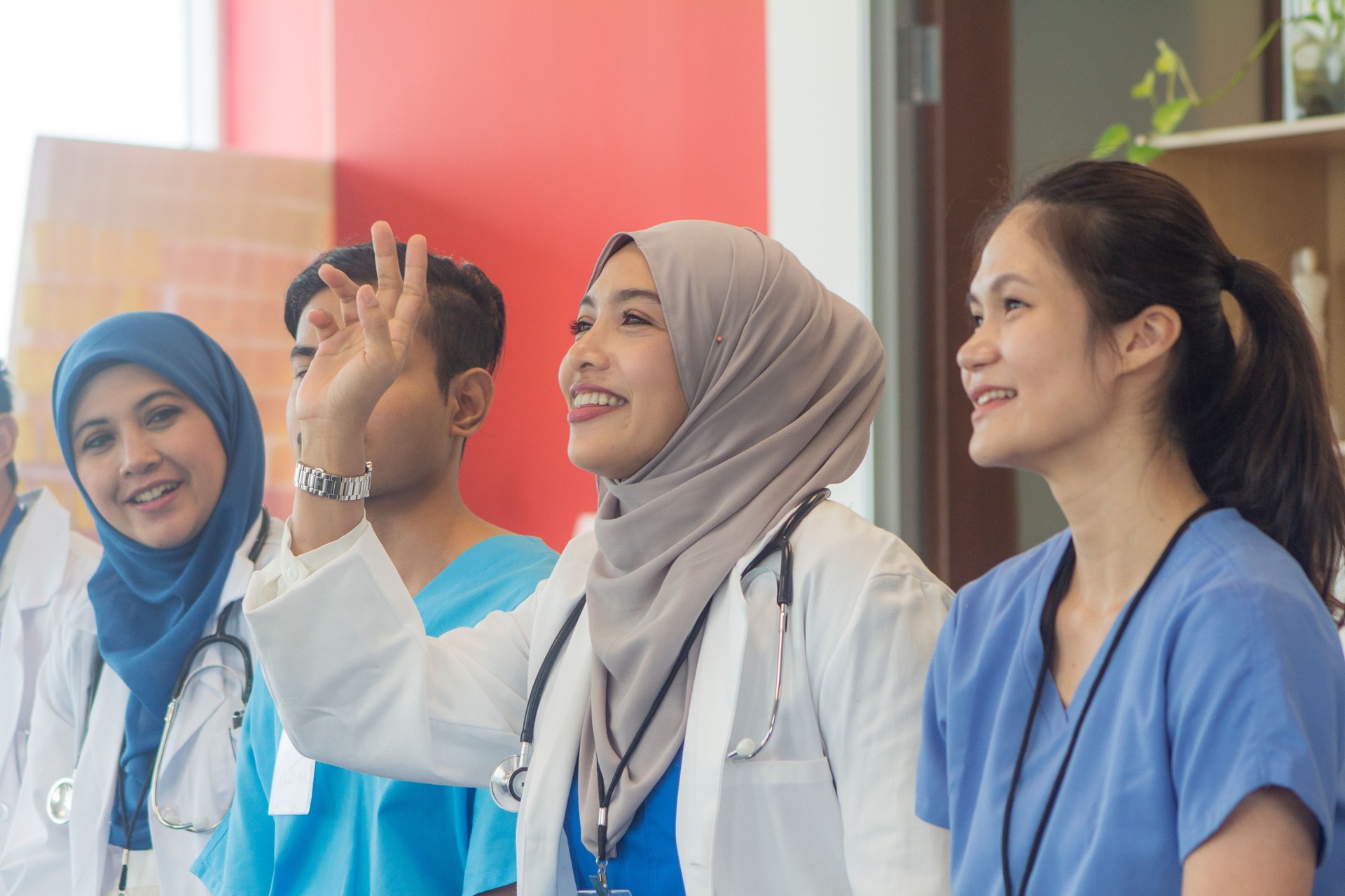 group of Malaysian medical staff having a meeting